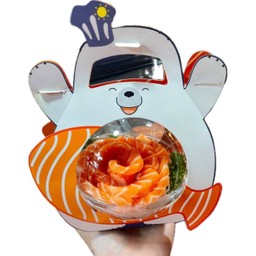 ชุดหมีอ้วน ดอกสีส้ม