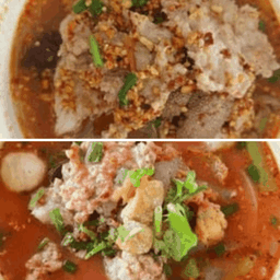 [เซตสุดฮิต] ก๋วยเต๋ียว เส้นใหญ่เย็นตาโฟต้มยำ (ชิมก่อนปรุง) + ก๋วยเตี๋ยว่ต้มยำ พิเศษ เลือกเส้นได้ (ชิมก่อนปรุง)