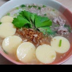 ข้าวต้มหมูสับ+เต้าหู้ไข่