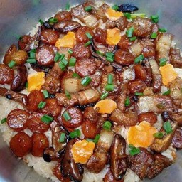 Baked Rice With Chinese Sausage