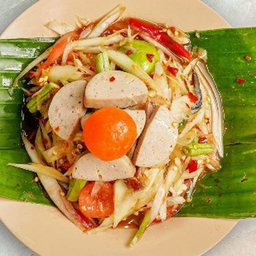 ตำไข่แดงเค็มหมูยอ