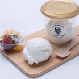 (Mix fruit) มังกรกรีก กรีกโยเกิร์ต 2 สกู๊ป