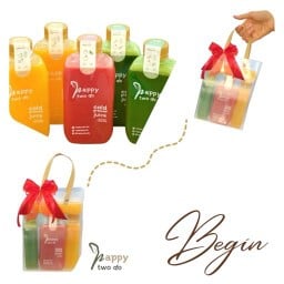 เซ็ทน้ำผลไม้สกัดเย็น begin (5 ขวด+ใส่ถุง PVC ใส) #เซ็ทของขวัญ