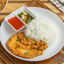 ข้าวไข่เจียวกุ้งสับ