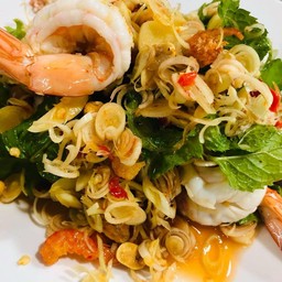 ยำตระไคร้กุ้ง