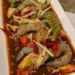 ตำกุ้งสด