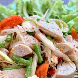 ส้มตำเส้นเล็กหมูยอ