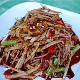 ส้มตำปูปลาร้า&ใส่มะกอก