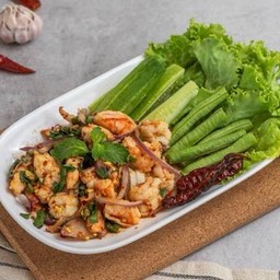 ลาบกุ้งสุก