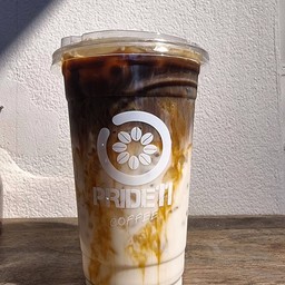 คาราเมลมัคคิอาโต้เย็น-Caramel macchiato( 20 oz.)