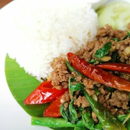 ข้าวกระเพราหมูสับ