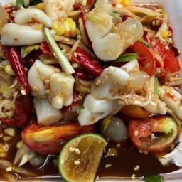 ตำไข่หมึกข้าวโพด มะม่วง