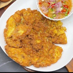 ไข่เจียวหมูสับ ( ไข่2ใบ )