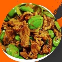 ข้าวราด_ผัดพริกแกงสะตอ