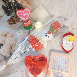 ดอกไม้ หมี (สีแดง)