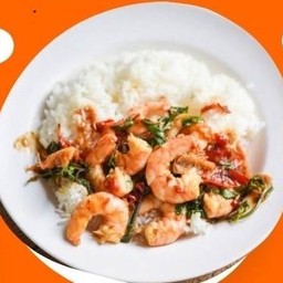ข้าวราด_ผัดกระเพราทะเล