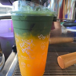 มัทฉะน้ำส้ม Ice Matcha Orange juice