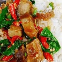 ข้าวกะเพราหมูกรอบ