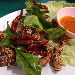หมูแดดเดียวทอด