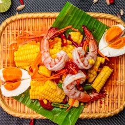ตำข้าวโพด-กุ้งไข่เค็ม
