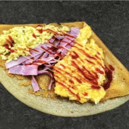 เครปแฮมชีสไข่ข้น Ham Cheese Scrambled Egg