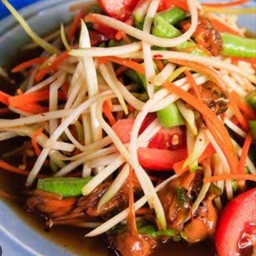 Spicy Papaya Salad With Pickled Mussels