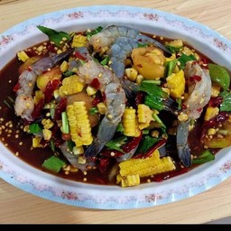 ตำข้าวโพดกุ้งสด