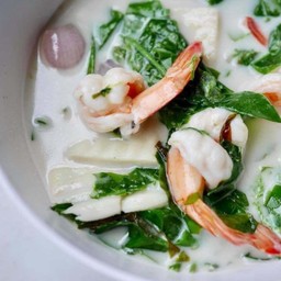 ต้มกะทิใบเหรียงกุ้ง