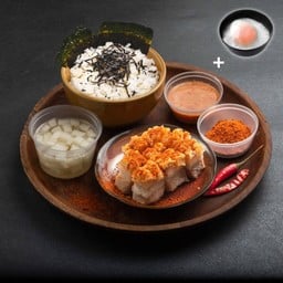 ชุดอิ่มคนเดียว(เปลี่ยนเป็นข้าวคลุกสาหร่ายเกาหลี)