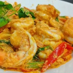 กุ้งผัดไข่เค็ม