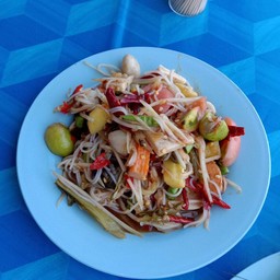 น้ำฝน ข้่าวเหนียว ไก่ทอด