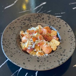 Pasta Bacon, Mushroom & Sausage Cream sauce