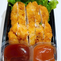 ข้าวหอมหน้าสันในไก่ทอด