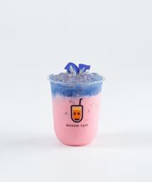 นมสตรอว์เบอร์รี่อัญชัน+ไข่มุกคริสตัล(บุกใส)
