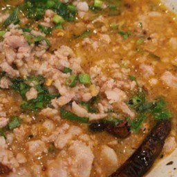 ต้มแซ่ปข้าวคั่วหมูสับ