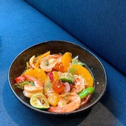 ยำขนมจีนลูกพีชปลาร้าแซ่บ