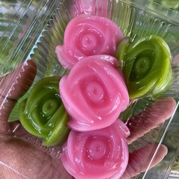 ขนมชั้นใบเตย+ชมพู