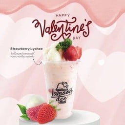 ลิ้นจี่สดปั่น+สตอเบอร์รี่