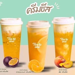 ชาข้าวหอม พีช ครีมชีส