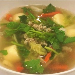 ต้มจืดเต้าหู้+ข้าว