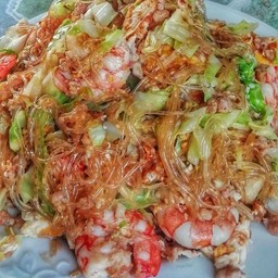 ผัดวุ้นเส้นกุ้งสด