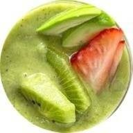 อะโวคาโด้+กีวี+สตรอเบอรี่ ปั่นนมสด Avocado mix with Kiwi and Strawberry Smoothie