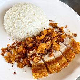 ข้าวหมูกรอบ น้ำพริกกากหมู