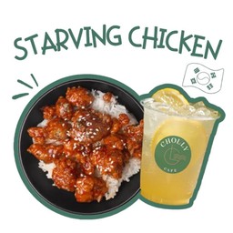 Starving. Chicken. Set