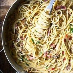 Spaghetti Stroganoff By Russian Hereford Beef Bacon бефстроганов