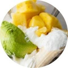 อะโวคาโด้+มะม่วง+กล้วย+โยเกิต ปั่น Avocado+Banana+Yoghurt Smoothie