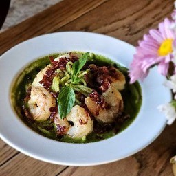 Pesto Pasta Seafood &bacon