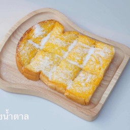 ขนมปังปิ้งเนยน้ำตาล 4แผ่น แถมฟรี1แผ่น