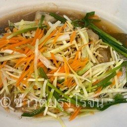 ีปลากะพงขาวนึ่งซีอิ๊ว