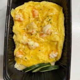 ข้าวไข้ข้นกุ้งเพิ่มเบค่อน